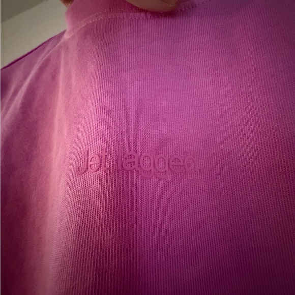 GAP x BEIS Bright Pink Crew Neck Tee - Picture 2 of 4